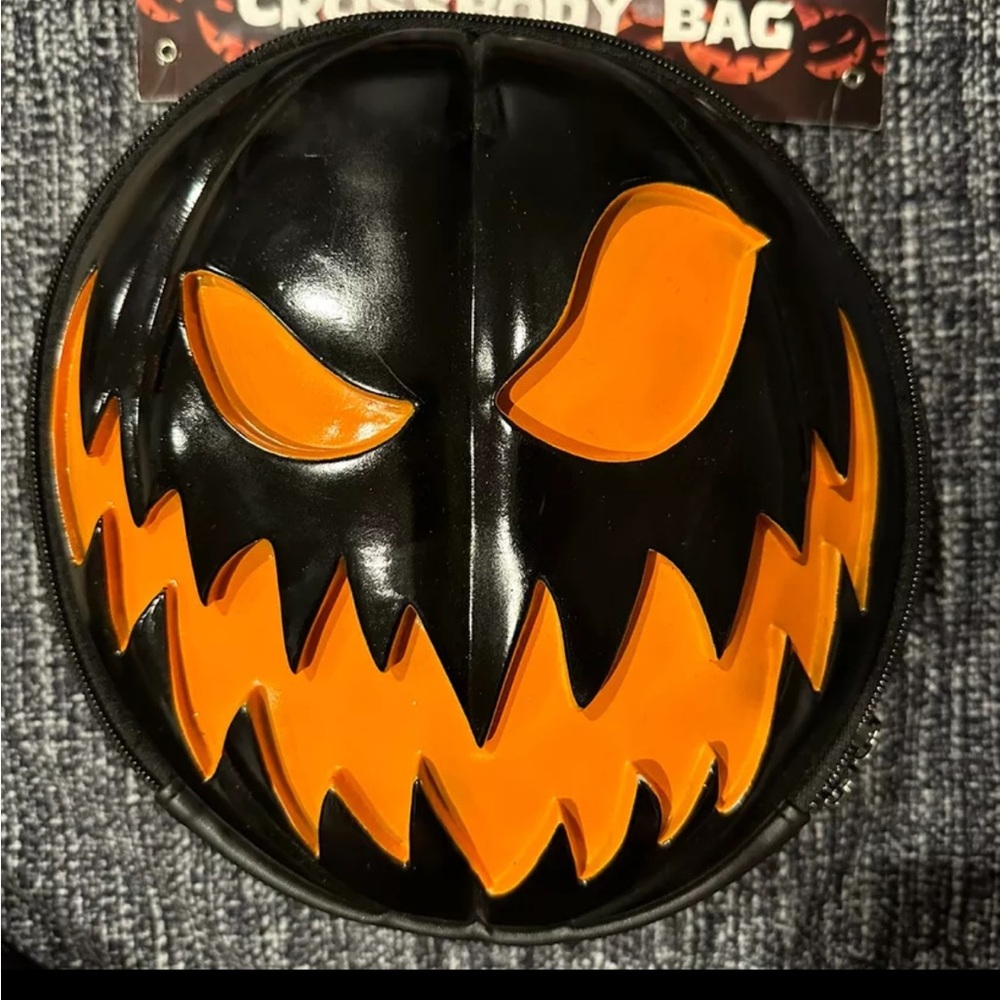 New Spirit Halloween Pumpkin Crossbody bag .